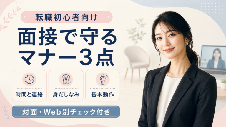 面接で守るマナー3点