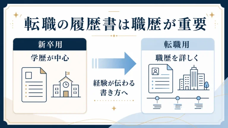 転職の履歴書は職歴が重要