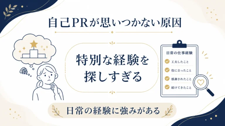 自己PRが思いつかない原因