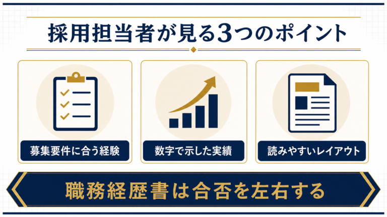 採用担当者が見る3つのポイント
