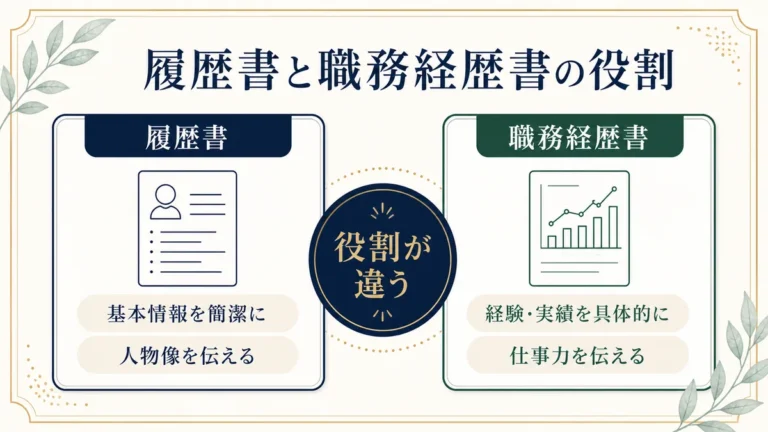 履歴書と職務経歴書の役割