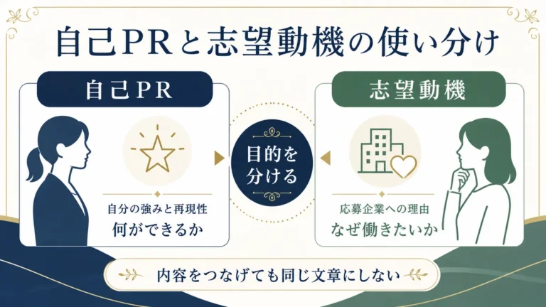 自己PRと志望動機の使い分け