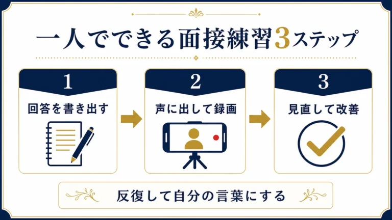 一人でできる面接練習3ステップ