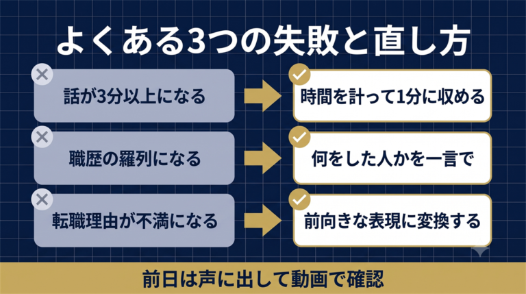 よくある3つの失敗と直し方
