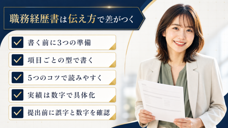 職務経歴書は伝え方で差がつく