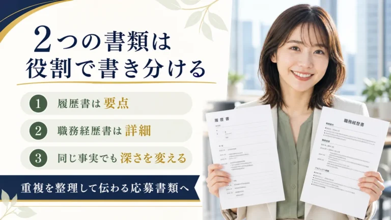 2つの書類は役割で書き分ける